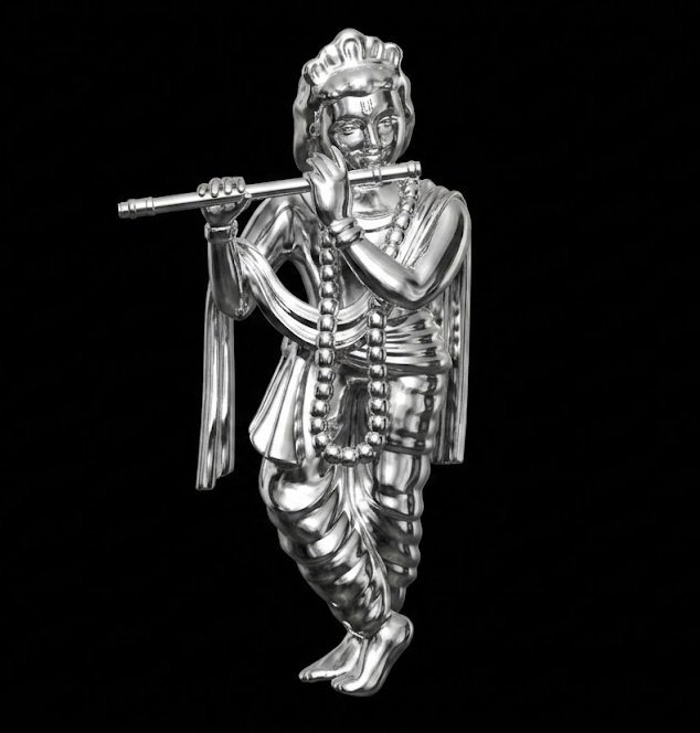 Krishna silver Pendant